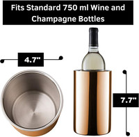 Style professionnel de Premium pour la conservation de vin, contenant isolé à Double paroi, pour refroidissement de bouteille ou Champagne
