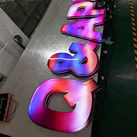 Lettres lumineuses LED multicolores personnalisées imprimées en 3D, étanches IP65, pour la publicité en bureau, l'éclairage des bâtiments