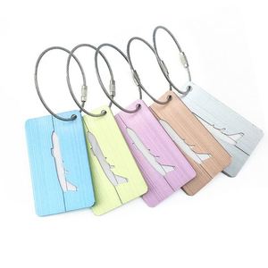 Customized Personalized Luggage <b>Tag</b> Blank Metal Anodized Aluminum Label Holder <b>Name</b> ID <b>Tag</b> Custom Luggage <b>Tag</b> With Logo - Product Image 1