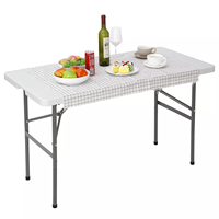 Table pliante ronde en plastique moderne de 32 pouces Mobilier d'extérieur léger pour salle à manger, hôtel et salon Design pliable