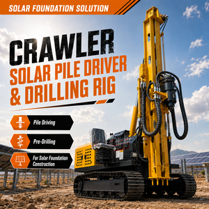 High Quality HR-600PD Solar Piling Crawler With GPS Leveling Remote Control System Pile Driver ,solar Pile Driver