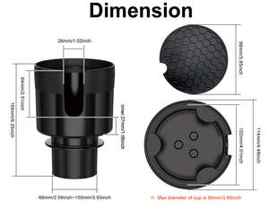 ที่วางแก้วในรถยนต์แบบขยายได้ ผลิตด้วยวิธีฉีดขึ้นรูป หนา 7 มม. สำหรับแก้วน้ำขนาดใหญ่ แก้วเก็บความเย็น กระป๋อง ฐานปรับได้ - Product Image 5
