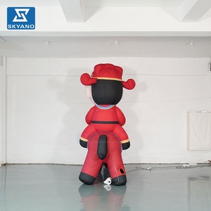 Modèle de dessin animé gonflable géant du Dieu de la Fortune à cheval pour la publicité et la décoration de centres commerciaux et de festivals - Product Image 5