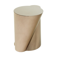 Chinnovation ZY-A-87 #   Table d'appoint/de coin en acier inoxydable de forme minimaliste italienne, finition rose gold brillante, facile à nettoyer