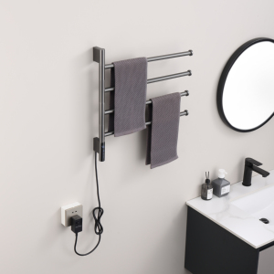 Điện sưởi ấm kỹ thuật số <span class=keywords><strong>Rack</strong></span> khăn với thép không gỉ chải kết thúc <span class=keywords><strong>Retro</strong></span> treo tường cho khách sạn phòng tắm nhà bếp sử dụng - Product Image 5
