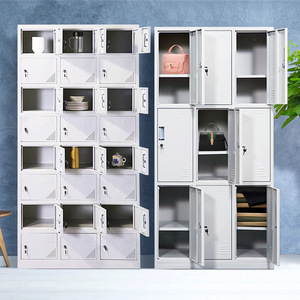 Steel <b>Lockers</b> Four Door With Locks Six Door Storage Cabinet Disassembled Assembled Sheet Metal Cabinet For Staff Dormitories - Product Image 2