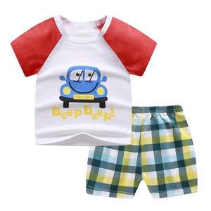Conjunto <span class=keywords><strong>de</strong></span> Camiseta <span class=keywords><strong>de</strong></span> Manga Corta <span class=keywords><strong>de</strong></span> Algodón para Niños, Estilo 2026, Pantalones Cortos <span class=keywords><strong>de</strong></span> Verano para Bebés, Niños y Niñas, Venta al Por Mayor - Product Image 4