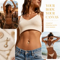Anneau de nombril en acier inoxydable 316L doré, barbell incurvé, opale irisée effet soleil, bijoux de piercing hypoallergéniques