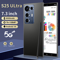 Smartphone 5G S25 Ultra 7,3 pouces FHD, batterie 8000 mAh, 16 Go + 1 To, Deca Core, Android 14, appareil photo 108 MP, reconnaissance faciale, téléphone portable LTE