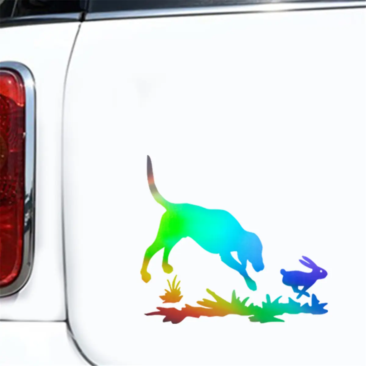 Dog Hunting Rabbit Fun Wall Stickers Decor Car Window Door Laptop Vinyl Decal Sticker Gift Die Cut Decals Latop window Glass