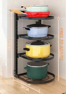 Factory Manufacture <b>Kitchen</b> Floor Vegetable Items Rotating Shelving Storage Rack Household Commodity <b>Shelf</b> - Product Image 5
