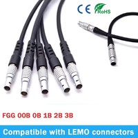 Câble de connexion FGG 0B/1B, ligne de signal et d'alimentation, connecteur compatible 2 3 4 5 6 7 8 broches, fiche aviation métallique avec fil de 0,5 à 5 m
