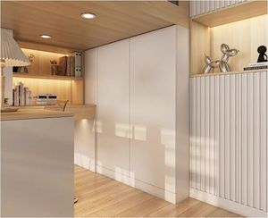 Appartement moderne adulte chambre à coucher château lit mezzanine design lit haut en bois décor avec bureau et placard - Product Image 4