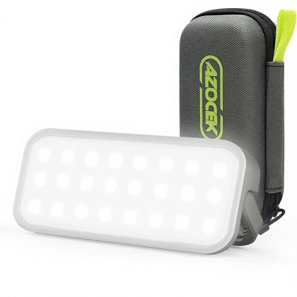 Azocek Portable Rechargeable LED Work Light 600 Lumens IP20 Rated Dimmable Pocket-Sized 5 Color Temps 5 Brightness Levels