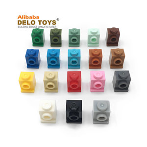 DELO TOYS ( 19 Colors ) DIY Parts Plastic Construction Toy Moc Building <strong>Block</strong> <strong>Brick</strong>, 1*1 Modified 1 X 1 with Headlight (NO.4070) - Product Image 2