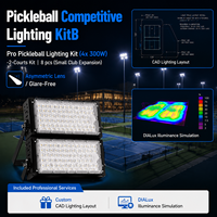 Iluminación LED para Canchas de Pickleball, Exterior, Antideslumbrante, IP66, Resistente al Agua, 200W 300W, para Parques Comunitarios y Canchas Residenciales