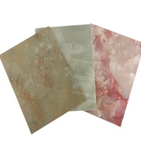 Haute Qualité Transparent blanc glace Onyx Translucide Faux Marbre Onyx Pierre Panneaux Pour TV Mur Intérieur Extérieur Décoratif