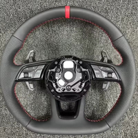 Volant de direction personnalisé de style RS A3 A4 A5 pour Audi A4 A5 A6 A7 A8 B9 R8 Q5 en fibre de carbone, volant de course 2008-2021