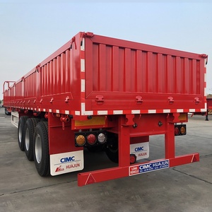 Semi-remorque à paroi latérale CIMC HUAJUN à double boîte à outils, <span class=keywords><strong>poids</strong></span> <span class=keywords><strong>lourd</strong></span>, 70 tonnes, avec 20 ans d'expérience en exportation vers 60 pays - Product Image 2