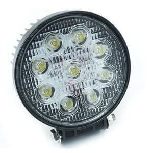 Luce di lavoro a LED rotonda 27W con fascio profondo 9X3W LED per auto e barche - Product Image 2