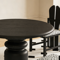 Table basse ronde de style américain RH, ensemble de salle à manger moderne, table à manger en bois pour meubles de salle à manger