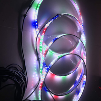 2 feux de roue led, appareil à dents bleues, éclairage de jante pour valve de pneu de voiture, RGB