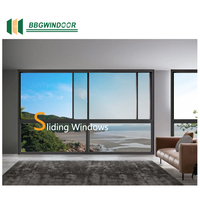 Lukliving Venta caliente Casa comercial Ventanas de aluminio horizontales para ventanas correderas de balcón doble personalizadas con parrilla