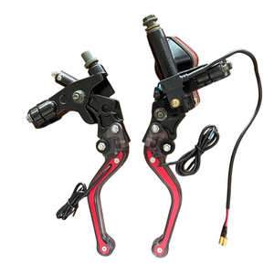 Maître-cylindre <span class=keywords><strong>de</strong></span> <span class=keywords><strong>frein</strong></span> <span class=keywords><strong>hydraulique</strong></span> universel pour <span class=keywords><strong>moto</strong></span> 7/8'' 22mm - Levier LED en forme <span class=keywords><strong>de</strong></span> feuille d'érable, levier réglable CNC, logo personnalisable - Product Image 2