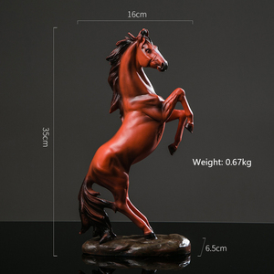 Arredo stile europeo in resina artigianato fatto a mano 3D scultura cavallo casa soggiorno decorazione - Product Image 6