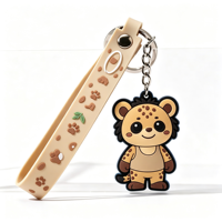Porte-clés en PVC personnalisés Pinshuo, 20 ans d'expérience, forme de dessin animé, porte-clés en plastique mignon, porte-clés tendance avec logo pour cadeaux d'affaires