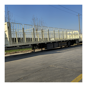 Nouvelle clôture de semi-<span class=keywords><strong>remorque</strong></span> <span class=keywords><strong>pour</strong></span> le transport d'animaux de cargaison Transport de bétail Vente de transporteur de bétail de <span class=keywords><strong>remorque</strong></span> de camion d'<span class=keywords><strong>occasion</strong></span> - Product Image 1