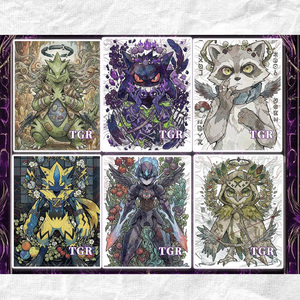 MS Carte Illustrative Rara Pokémon di Alta Qualità, Edizione Avanzata, con Linguette Staccabili a Tema Costellazioni, Poster Olografico, <span class=keywords><strong>Mystery</strong></span> Box, Giochi da Tavolo - Product Image 2