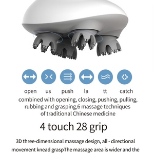 Nuevo Masajeador de Cabeza Inteligente, Impermeable, de Doble Uso, 4D, para Masaje Corporal Completo, Amasamiento, Descompresión y Masaje del Cuero Cabelludo - Product Image 5