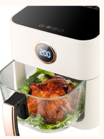 Four électrique en acier inoxydable, friteuse commerciale sans huile, sans vapeurs d'huile, friteuse à Air transparente et visible