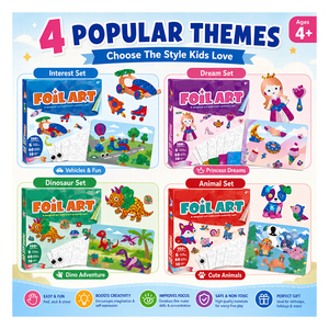 Ocean Animal DIY Foil Art Set Sparkling Transfer Cards Undersea Scene Learning Craft Activity Holiday Gift For Kids - Product Image 2