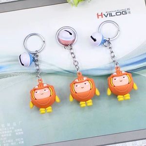 Cartoon Silicone Bell <b>Keychain</b> Random Color Non Toxic Gift For Girls And Kids - Product Image 1