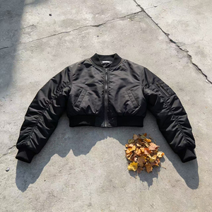 Produttore OEM di Giacche Puffer Lucide Personalizzate, Unisex, con Zip, Antivento, in Piuma d'<span class=keywords><strong>Oca</strong></span>, Modello Corto e Squadrato - Product Image 1