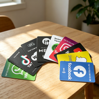 Tarjeta de redes sociales con código QR personalizado, tarjeta NFC para empresas, tarjeta RFID para redes sociales como Facebook y TikTok, tarjeta de reseñas de Google.