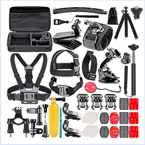 ชุดอุปกรณ์ติดตั้งกล้องแอคชั่นสำหรับ GoPro Hero 13 12 11 ที่ยึดติดหน้าอกแบบสุญญากาศ ที่จับแบบลอยได้ ไม้เซลฟี่ ขาตั้งกล้อง สายรัดข้อมือ ขายส่ง - Product Image 1