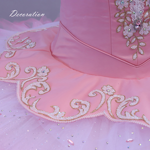 Tutu de ballet classique professionnel Edance T0167 en satin dégradé rose pêche + filet rigide pour adultes - Tenue de scène - Product Image 6
