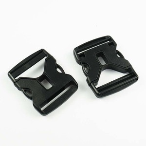 Jiuyuan Plastic Side Release Buckle Black Adjustable <b>Webbing</b> Buckle For Bags Durable Wear Resistant - Product Image 1