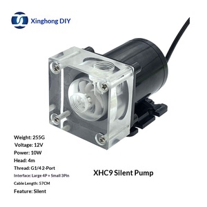 Pompe de refroidissement à eau silencieuse XHC9 25dBA avec tuyau rigide, mesure automatique de la vitesse, pompe spéciale pour ordinateur, électrique, à friction, étanche, ABS - Product Image 2