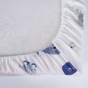 Lenzuolo con Angoli per <span class=keywords><strong>Culla</strong></span> in Cotone Biologico Eco-Friendly al 100% con Stampa Animalier, Misura Standard, Biancheria da Letto Neutra per Neonati, Bambini e Bambine - Product Image 6