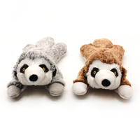Jouets en peluche multi-poses pour chats et chiens-assis/debout/couché éléphant loup suricate animaux