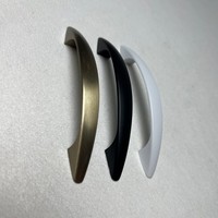 Poignées de meuble minimalistes incurvées en alliage de zinc, poignées multicolores pour cuisine, chambre et salon