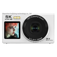 Appareil photo numérique HD 5K à double écran pour étudiants, avec fonction beauté et selfie, batterie au lithium et carte TF, idéal pour le commerce transfrontalier.