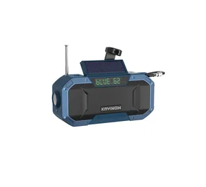 /Fm/Am Speaker 5000Mah Solar Hand Crank LCD Display am fm Outdoor necessity Radio With flashlight Power Bank