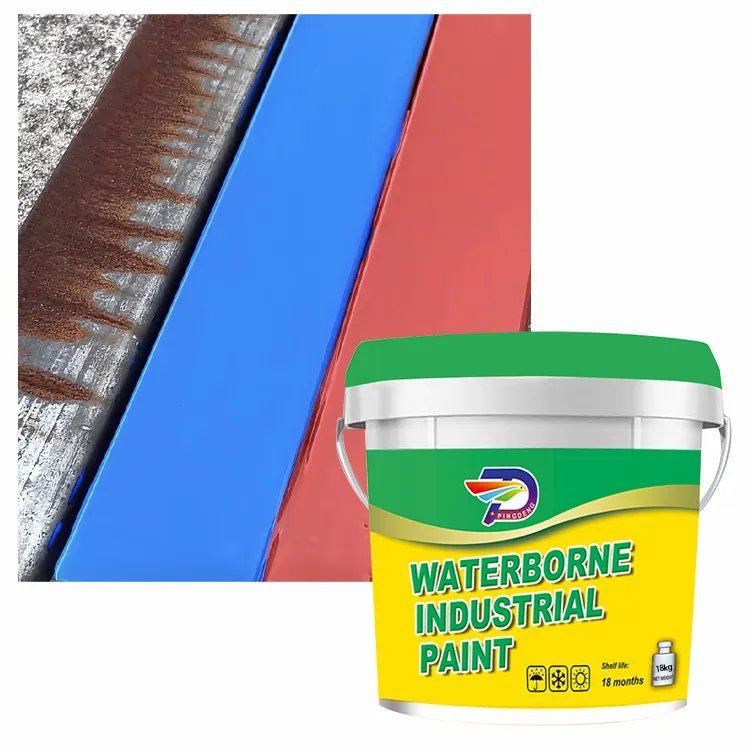 Büyük çelik yapıların paslanması için parlak mavi mat mavi su bazlı endüstriyel boya çelik pas sökücü