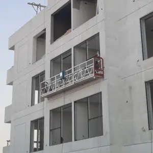 China Suspended Platform Steel Painted Building Construction Facade Cleaning Rope Hanging Work Platform