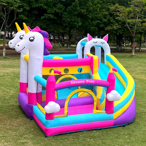 Castillo Inflable Unicornio con Tobogán de Agua, Piscina de Pelotas y Zona de Brincos, Listo para Enviar de Fábrica - Product Image 1